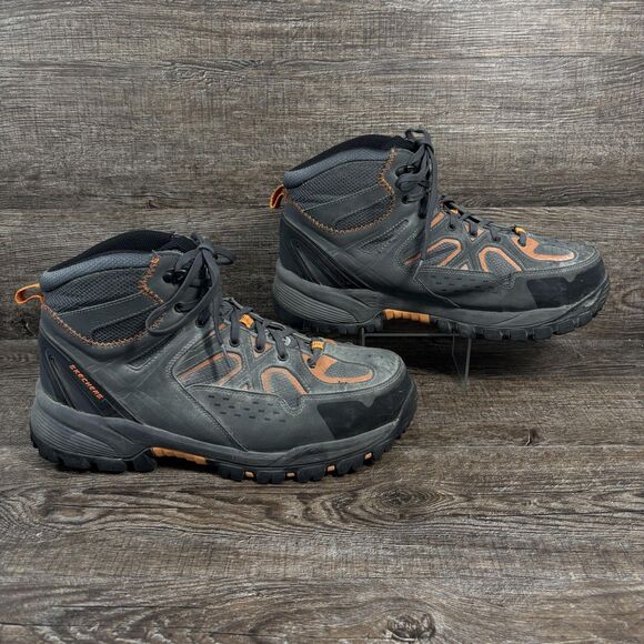 Skechers Vostok Work Boots Mens Size 11.5 Gray Safety Toe Met Guard Lace Up - Picture 1 of 8